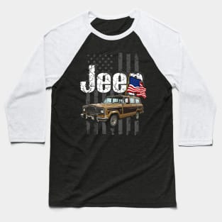 Jeep Wagoneer SJ series Jeepcar JEEP Flag Baseball T-Shirt